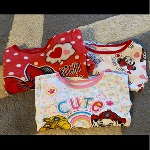 3-pack Long sleeve, long pant pajamas - 3T girls